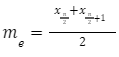 mediana - średnia arytmetyczna